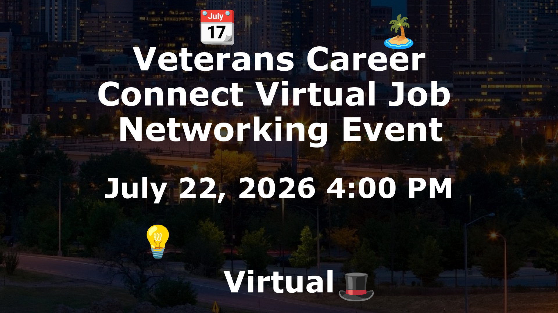 Veterans Career Connect Virtual Job  Networking Event event image